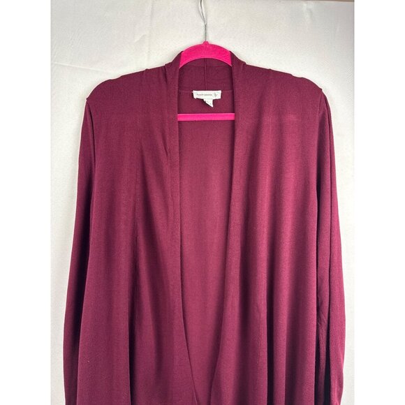 Susan Graver Womens Long Sleeve Open Front Cardigan Sweater Large - Picture 2 of 5